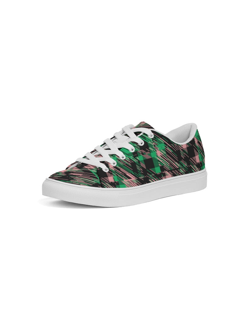 Glitched Plaid Atera Low-Top Sneaker