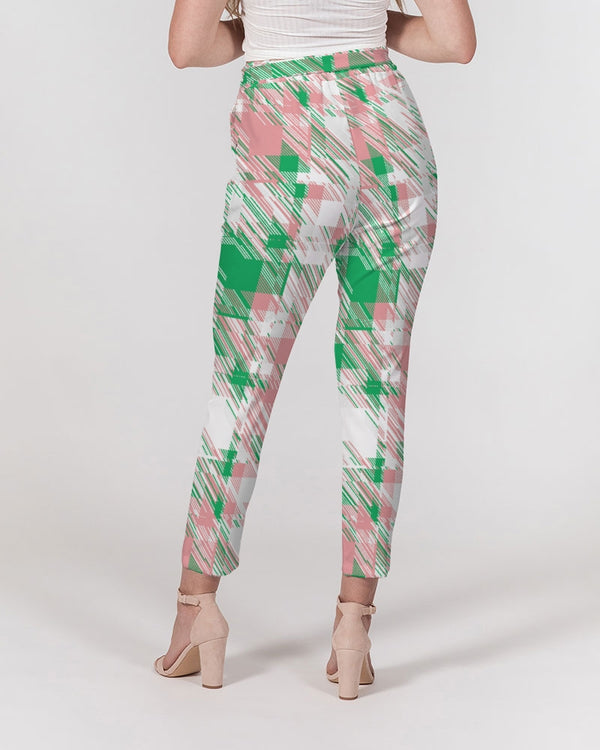 Glitched Plaid Nivea Belted Trouser