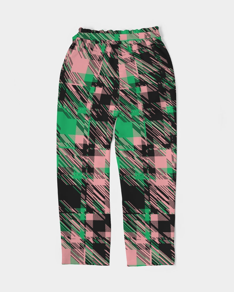 Glitched Plaid Atera Belted Trouser